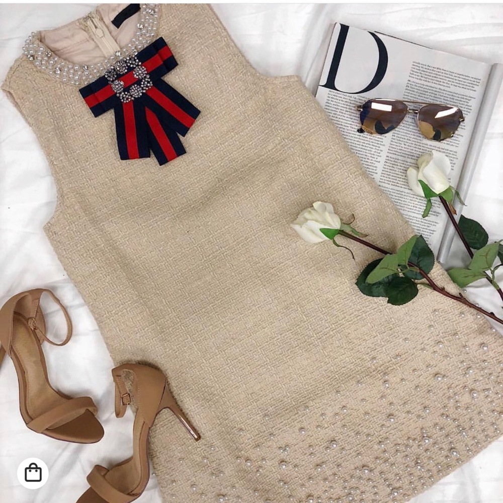 Classic holiday shift dress.
